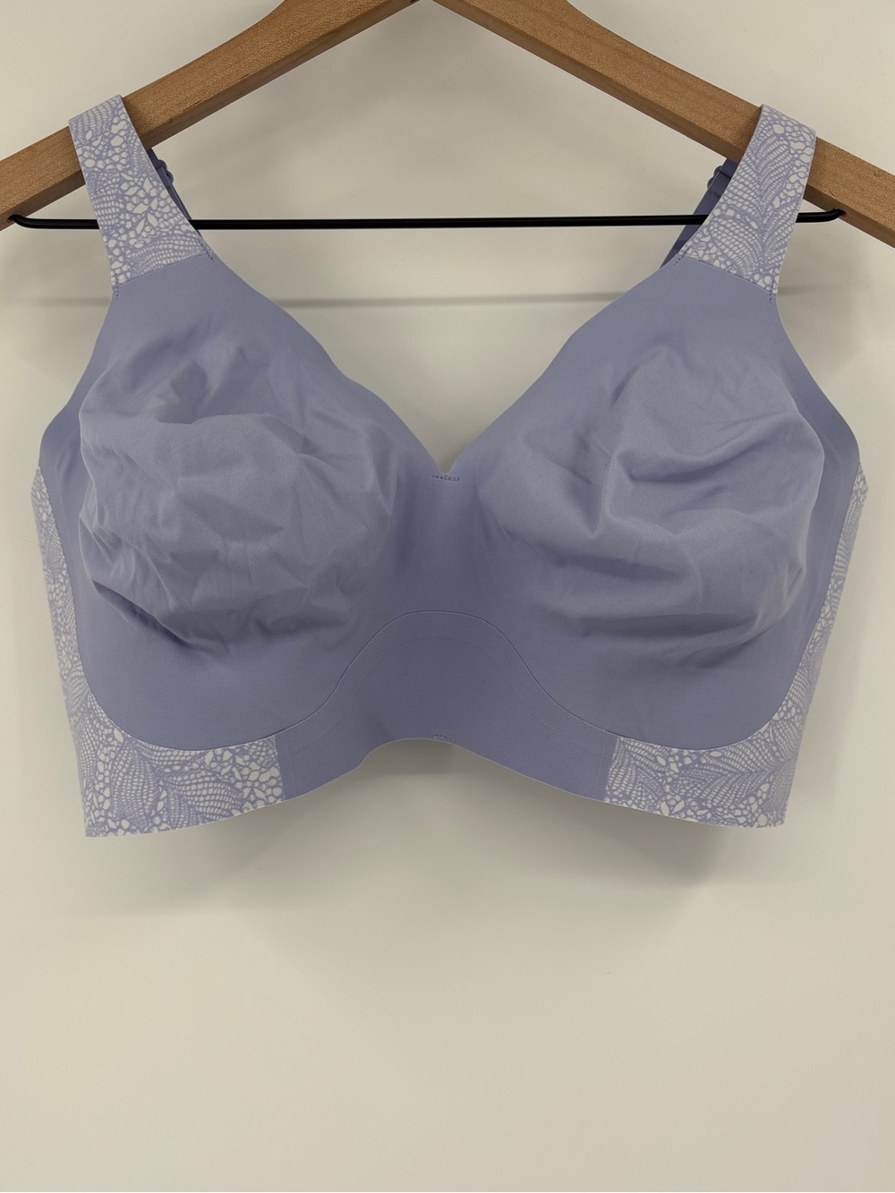 Evelyn & Bobbie Beyond Adjustable Wireless Bra Moonstone Lace Blue Purple XL - Picture 6 of 14